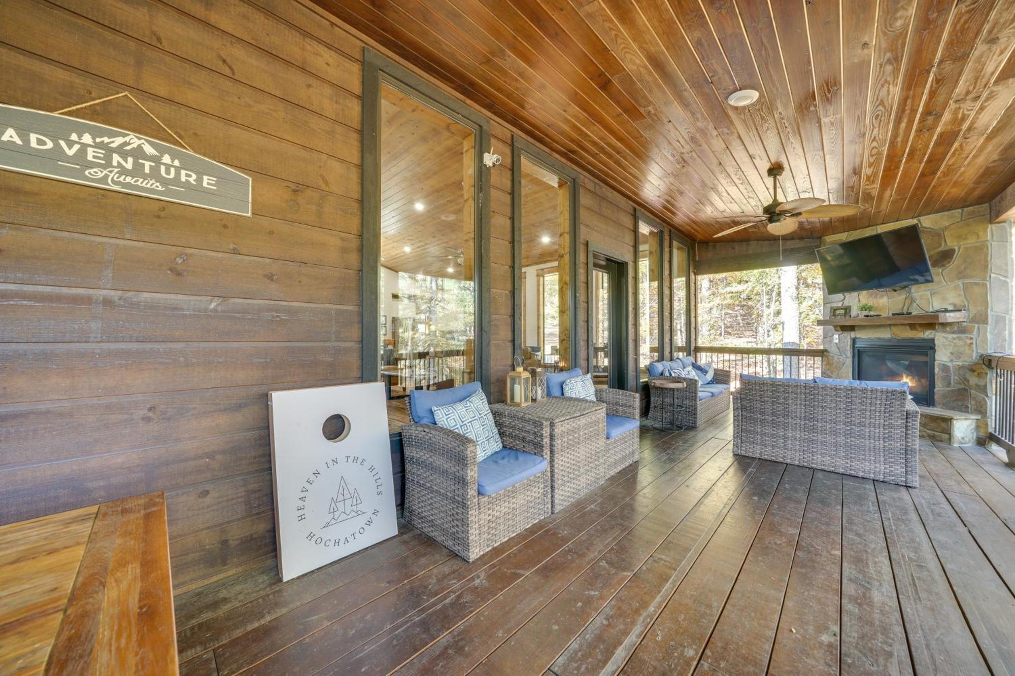 Broken Bow Family Cabin With Fireplace And Hot Tub! ภายนอก รูปภาพ